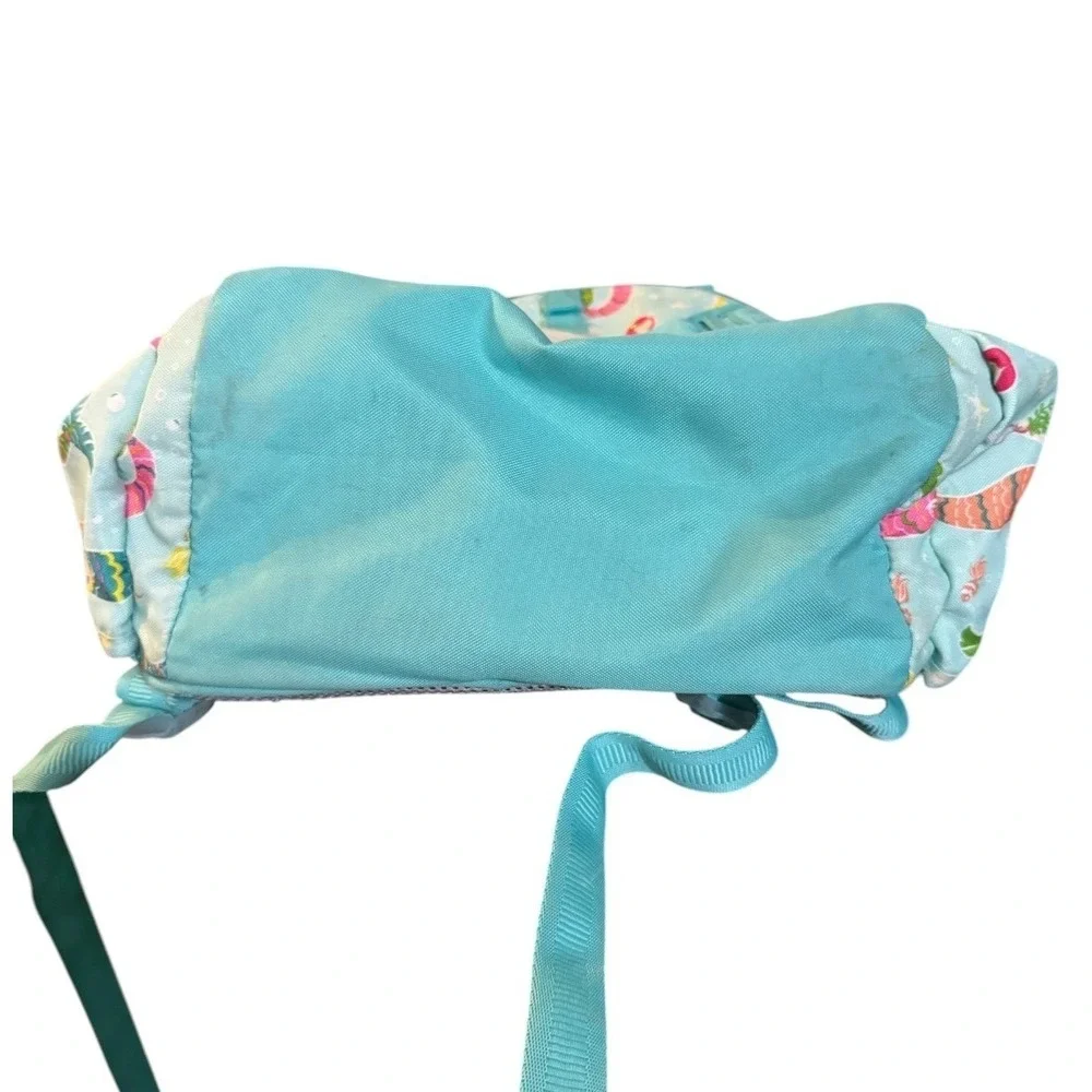 Pottery Barn Kids Girls Mackenzie Backpack Large Aqua Mermaids School Bag